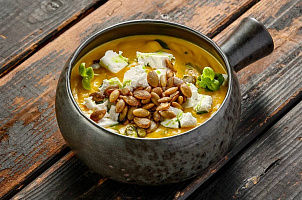 Тыквенный суп с сыром фета