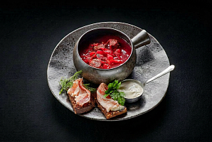 Борщ из дровяной печи